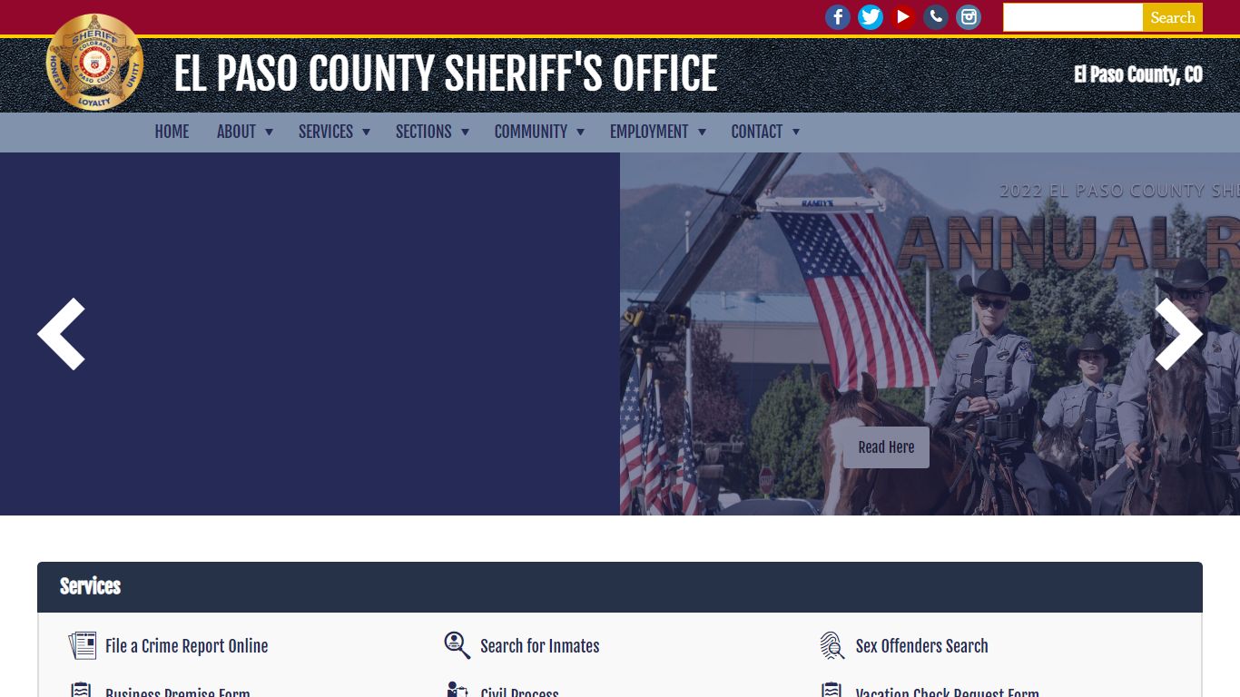 Front Page | El Paso County Sheriff